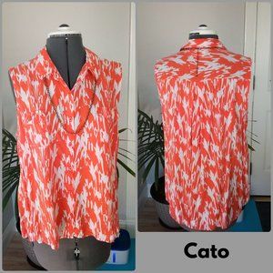 Cato Sleeveless Button Down Blouse